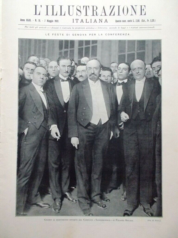 Cicerin Ricevimento Palazzo San Giorgio Conferenza Genova 1922