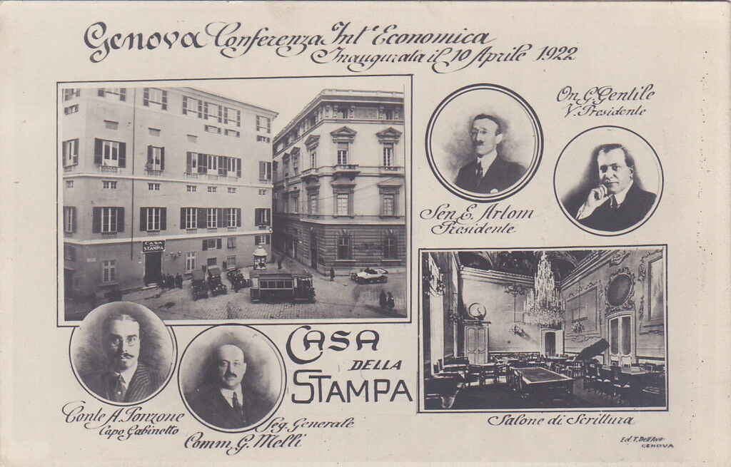 Genova Conferenza Internazionale 1922 Cartolina